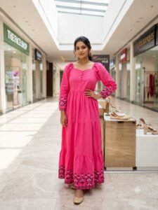 long frock - dark pink
