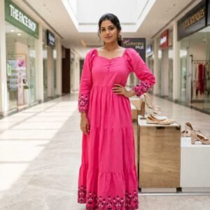 long frock - dark pink